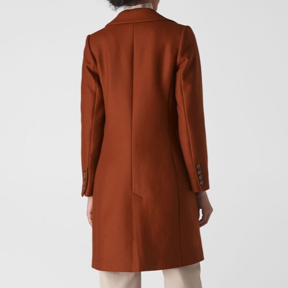 Whistles Rust Pea Coat in size 2 - Picture 2 of 9